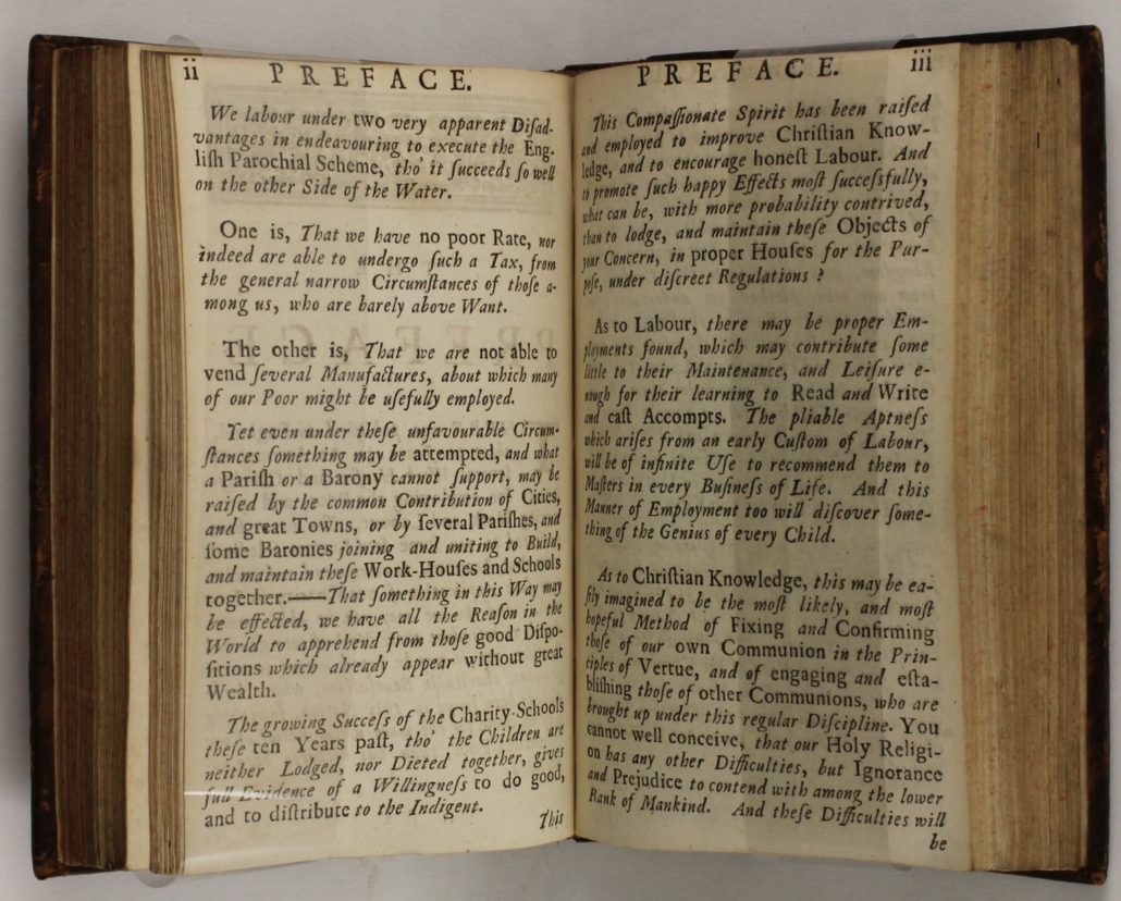 Some Few Letters Selected From an Account of Work – Houses and Charity School for the Employment of the Poor in England, with a preface to excite some such anticipation of our charity in Ireland, preface