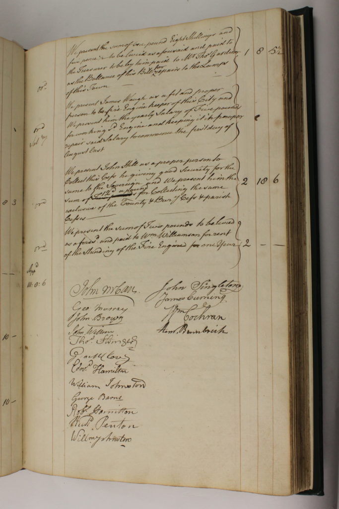 Entry for 27-2-1788 in Armagh Corporation Pipe Water Book