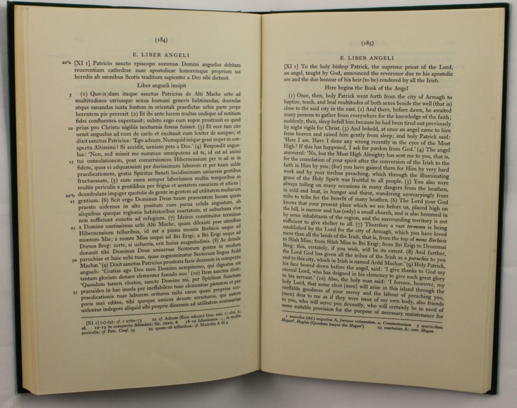 Page 184-185 of The Patrician Texts in the Book of Armagh The Patrician Texts in the Book of Armagh at Armagh Robinson Library