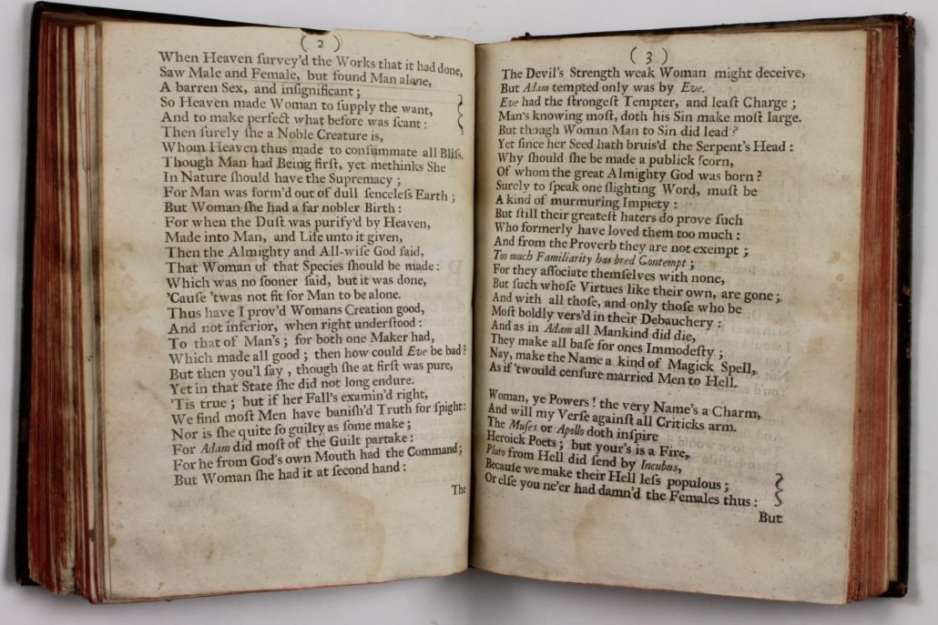 Page 2-3 of The Female Advocate: or, an Answer to a Late Satyr against the Pride, Lust and Inconstancy, &c of Woman