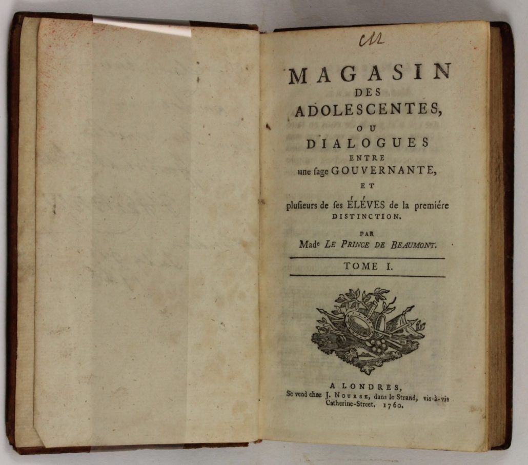 Title page of Magasin des Adolescentes ou Dialogues entre une sage Gouvernante et plusieurs de ses Eleves